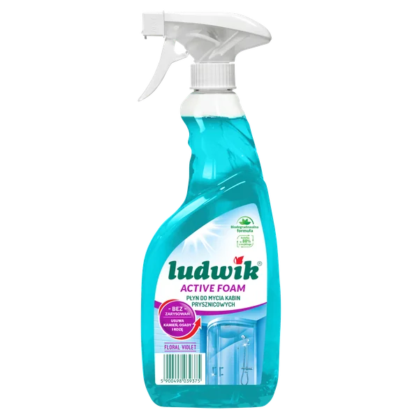 Ludwik Active Foam płyn do mycia kabin prysznicowych Floral Violet, 600 ml
