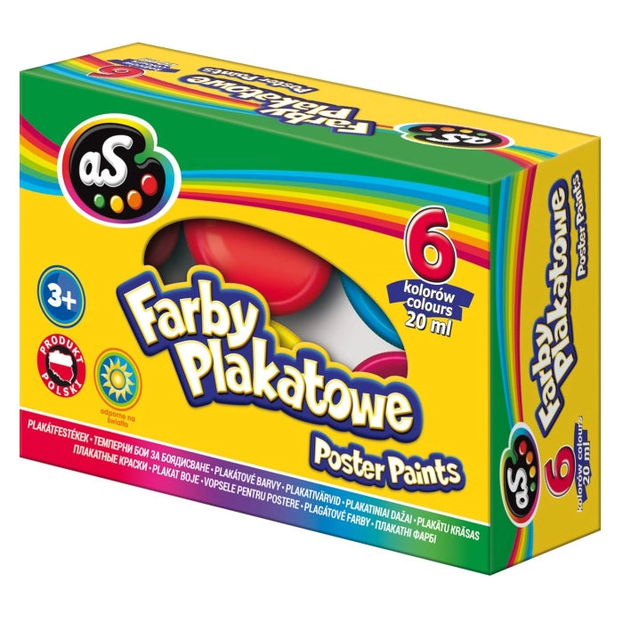 AS FARBY PLAKATOWE 6 KOL 20 ML