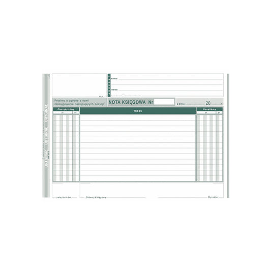 Michalczyk i Prokop Nota Księgowa A5 416-3