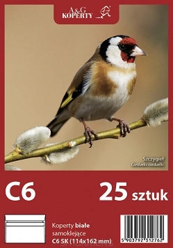 A&G KOPERTY C6 biała 25szt.