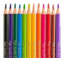 Kredki ołówkowe trójkątne Jumbo, 12 kolorów + temperówka