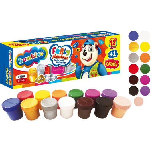 Bambino Farby Plakatowe 12+1