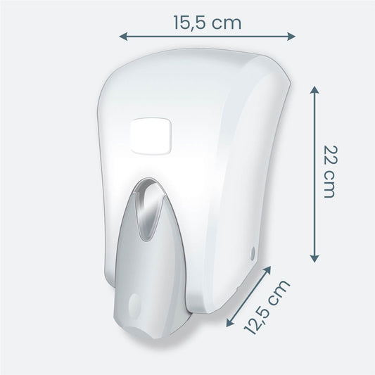 Dozownik mydła w pianie 1 l, biały (f6)
