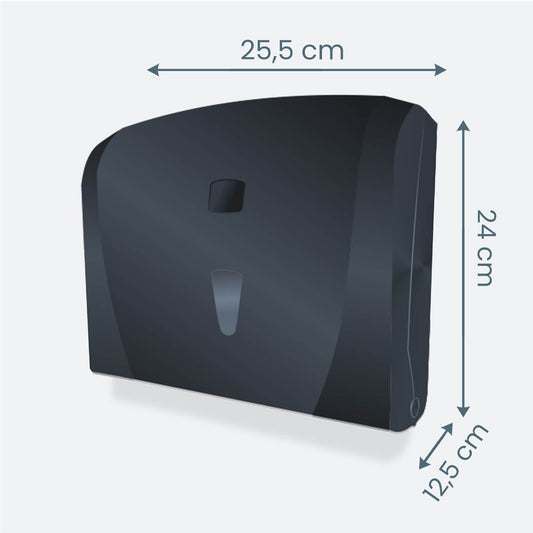 Dozownik ręcznika składanego w systemie "V" mini, czarny (k40b)