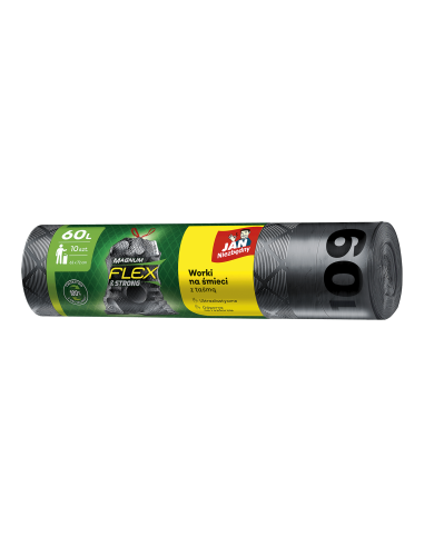 Worki na śmieci z taśmą Magnum Flex & Strong, 60L, 10 szt.