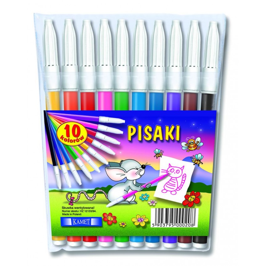 Pisaki w etui 10 kolorów KAMET