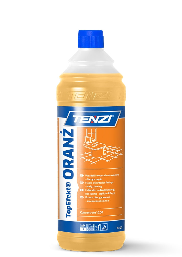 TENZI TOPEFEKT ORANŻ płyn do mycia płytek paneli parkietu mebli 1L