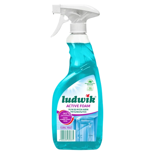 Ludwik Active Foam płyn do mycia kabin prysznicowych Floral Violet, 600 ml