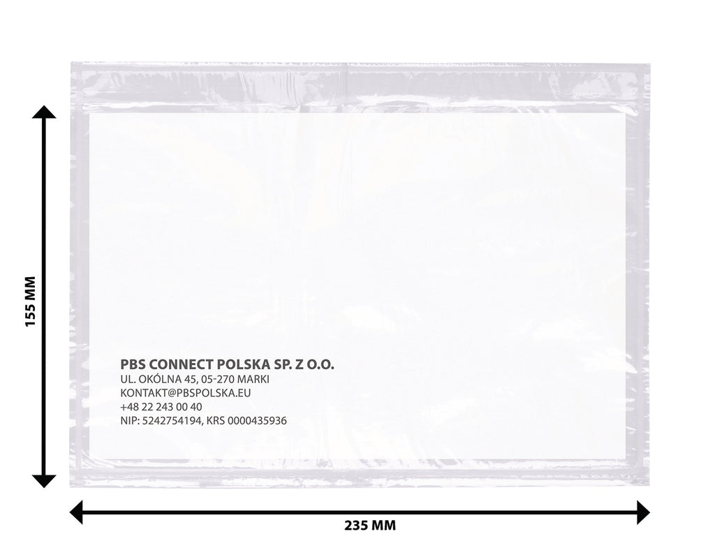 Koperta/przylga kurierska OFFICE PRODUCTS, C5, 500szt., transparentna