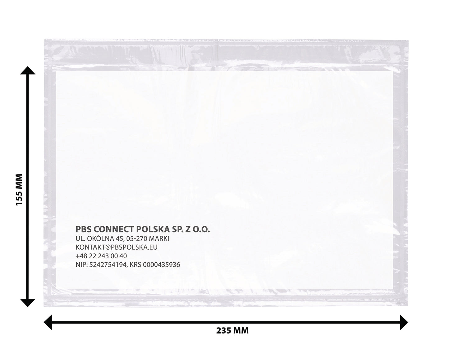 Koperta/przylga kurierska OFFICE PRODUCTS, C5, 500szt., transparentna