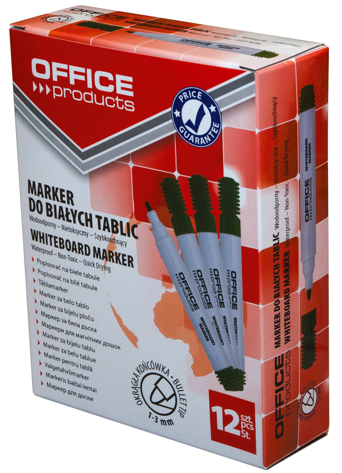 Marker do tablic OFFICE PRODUCTS, okrągły, 1-3mm (linia), zielony