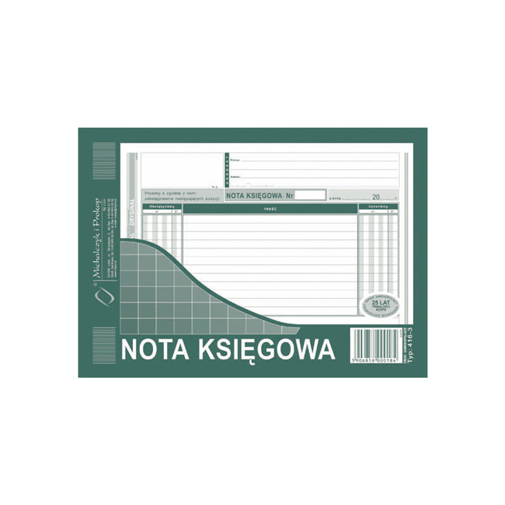 Michalczyk i Prokop Nota Księgowa A5 416-3