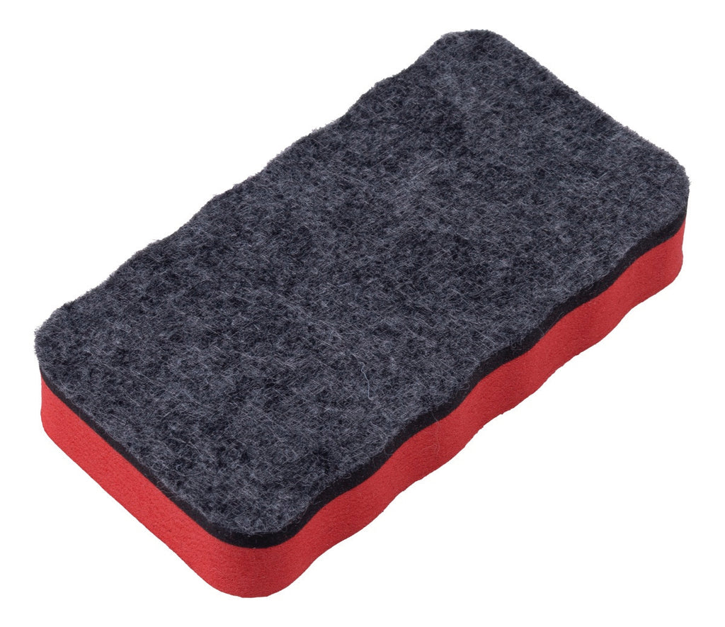 Gąbka magnetyczna OFFICE PRODUCTS, do tablic suchościeralnych, 110x57x20mm, z zawieszką, czerwona