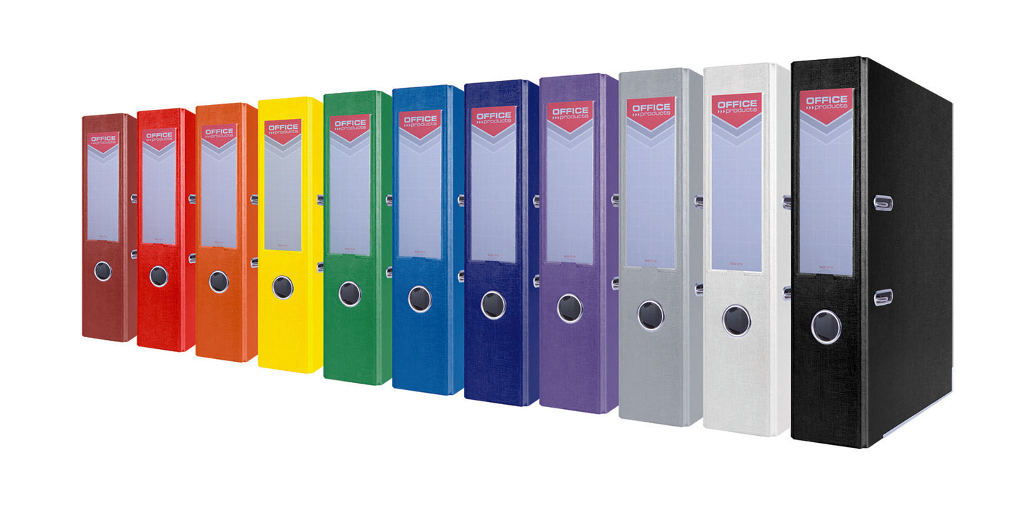 Segregator OFFICE PRODUCTS Officer z szyną, PP, A4/75mm, czerwony