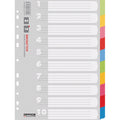 Przekładki OFFICE PRODUCTS, karton, A4, 223x297mm, 10 kart, mix kolorów