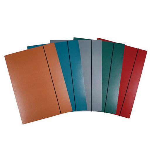 Teczka z gumką OFFICE PRODUCTS Natura, karton/lakier, A4, 300gsm, 3-skrz., mix kolorów