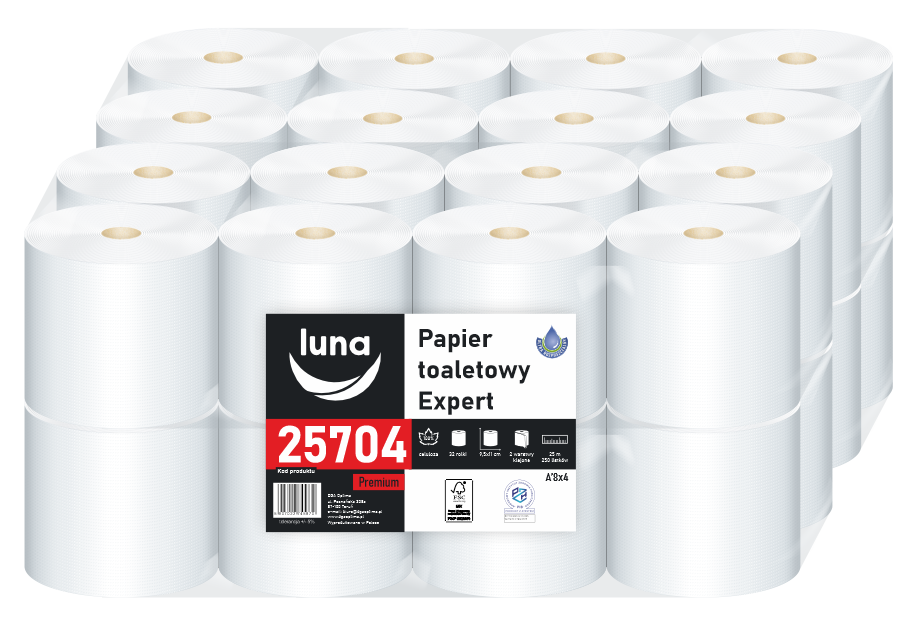 Papier toaletowy A'8x4 Luna Expert celuloza 2 warstwy