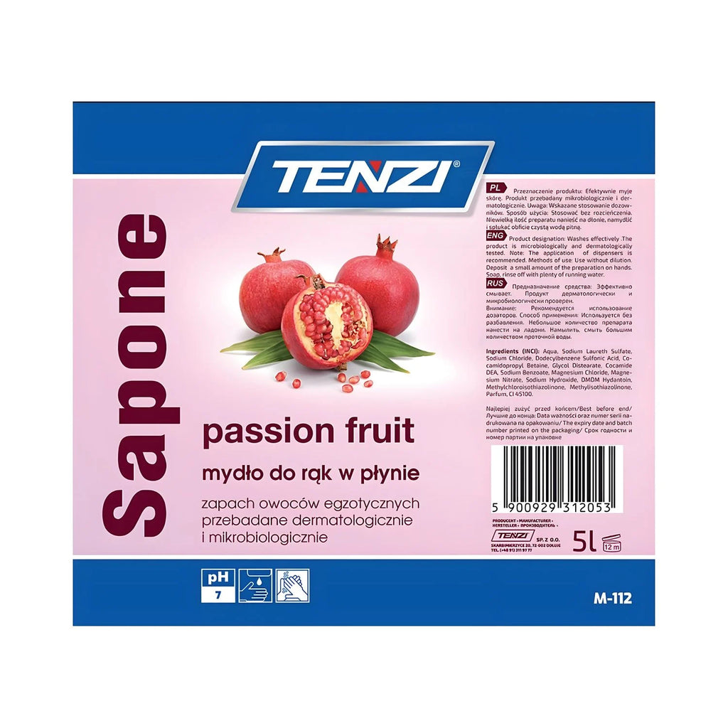 Mydło w płynie TENZI Sapone Passion Fruit owocowe, 5 litrów