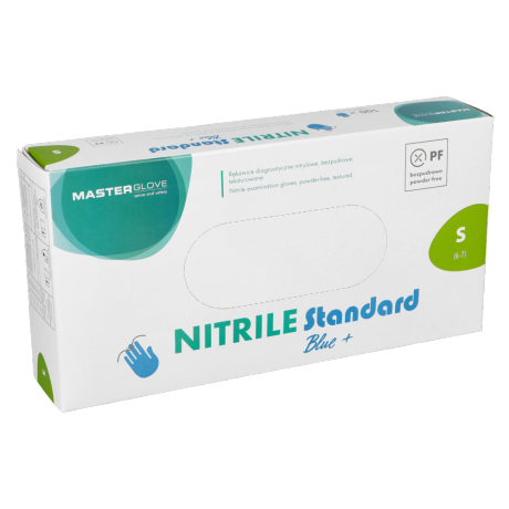 Rękawice nitrylowe niebieskie S 100szt Master Glove