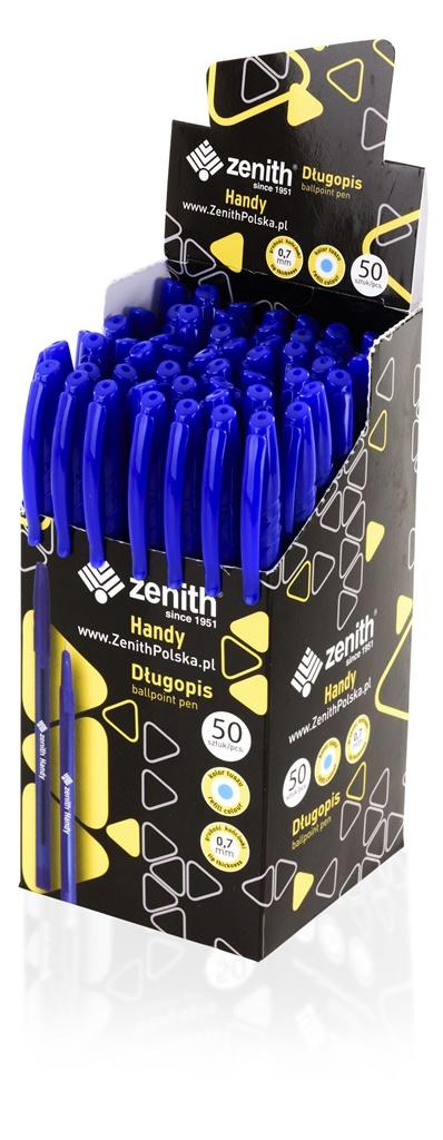 DŁUGOPIS ZENITH HANDY Z ZATYCZKĄ NIEBIESKI WKŁAD 0.7mm