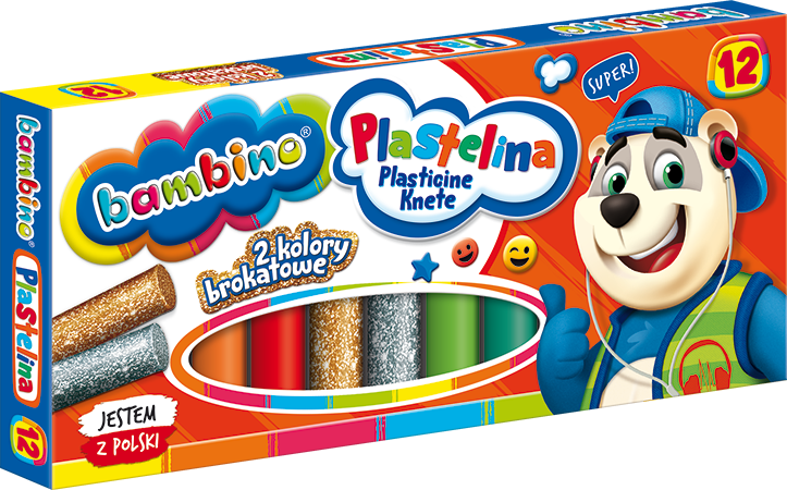 Plastelina BAMBINO, 12 kolorów