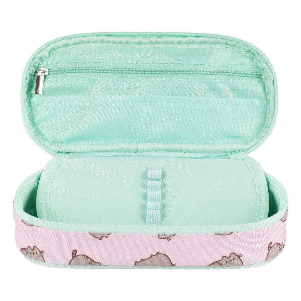 St. Majewski Piórnik saszetka z wewnętrzną klapką Pusheen pink