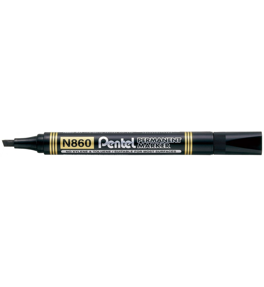PENTEL MARKER N860 ŚCIĘTY CZARNY
