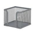 Pojemnik na karteczki biurowe Q-CONNECT Office Set metalowy srebrny