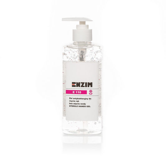 ENZIM E110 Żel antybakteryjny do mycia rąk bez użycia wody STERIL HANDS GEL 0,5l