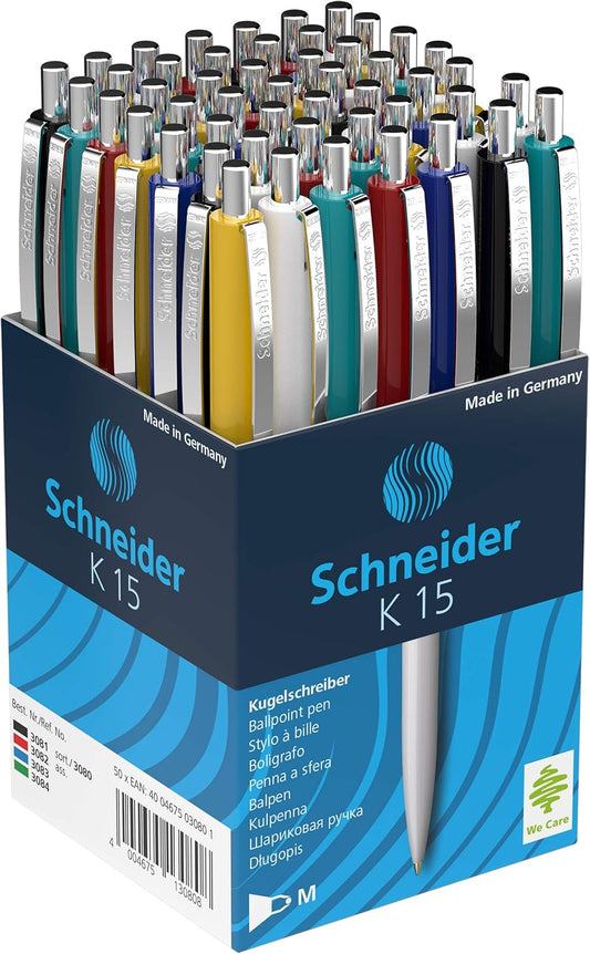 Długopis automatyczny SCHNEIDER K15, M, mix kolorów