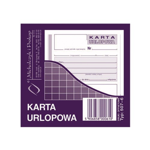 Michalczyk i Prokop Karta Urlopowa 2/3 A6 507-6