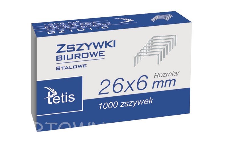 TETIS ZSZYWKI 26/6 1000 SZT. GZ101-C