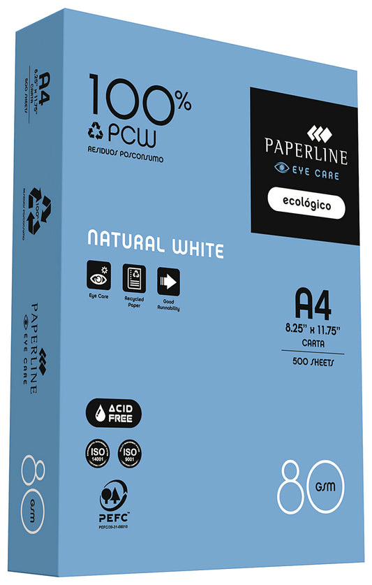 Papier ksero PAPERLINE Eye Care Recycled, A4, klasa C, 80 g/m², 500 ark.