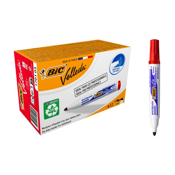 BIC MARKER VELLEDA OKRĄGŁY 1701 CZERWONY