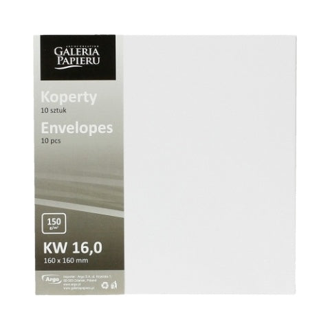 Koperta KW16,0 gładki biały GALERIA PAPIERU 10 szt.