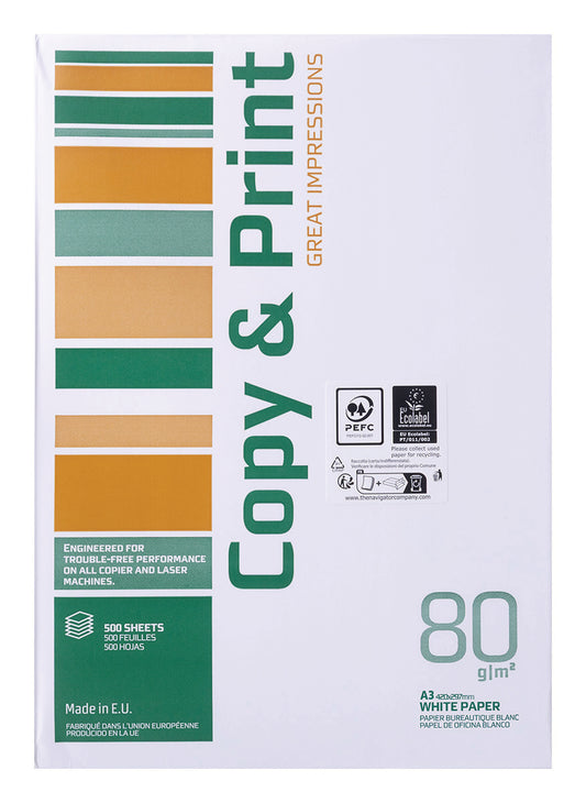 Papier ksero COPY&PRINT, A3, klasa C, 80gsm, 500 ark.