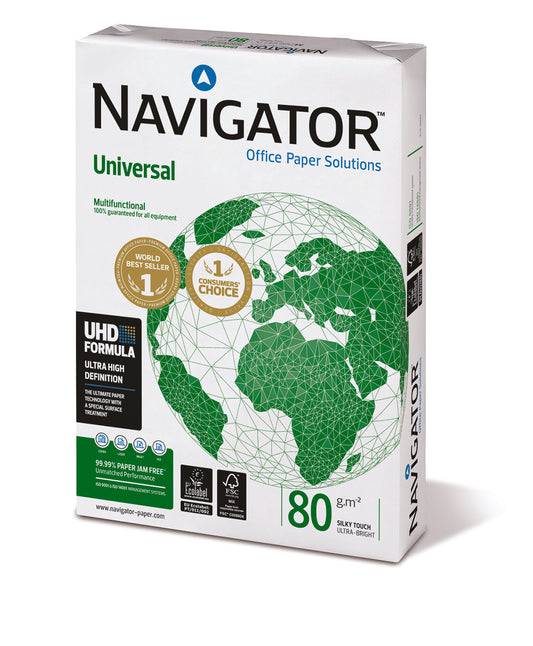 Papier ksero NAVIGATOR UNIVERSAL FSC, A4, klasa A, 80 gsm, 500 ark