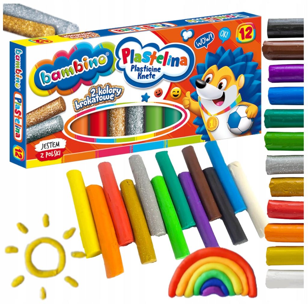 Plastelina BAMBINO, 12 kolorów