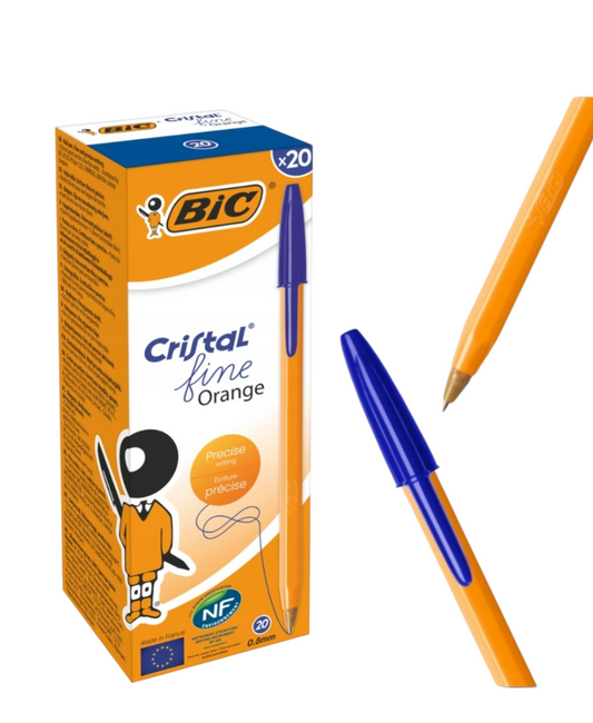 DŁUGOPIS BiC Orange Fine Cristal NIEBIESKI 20 sztuk