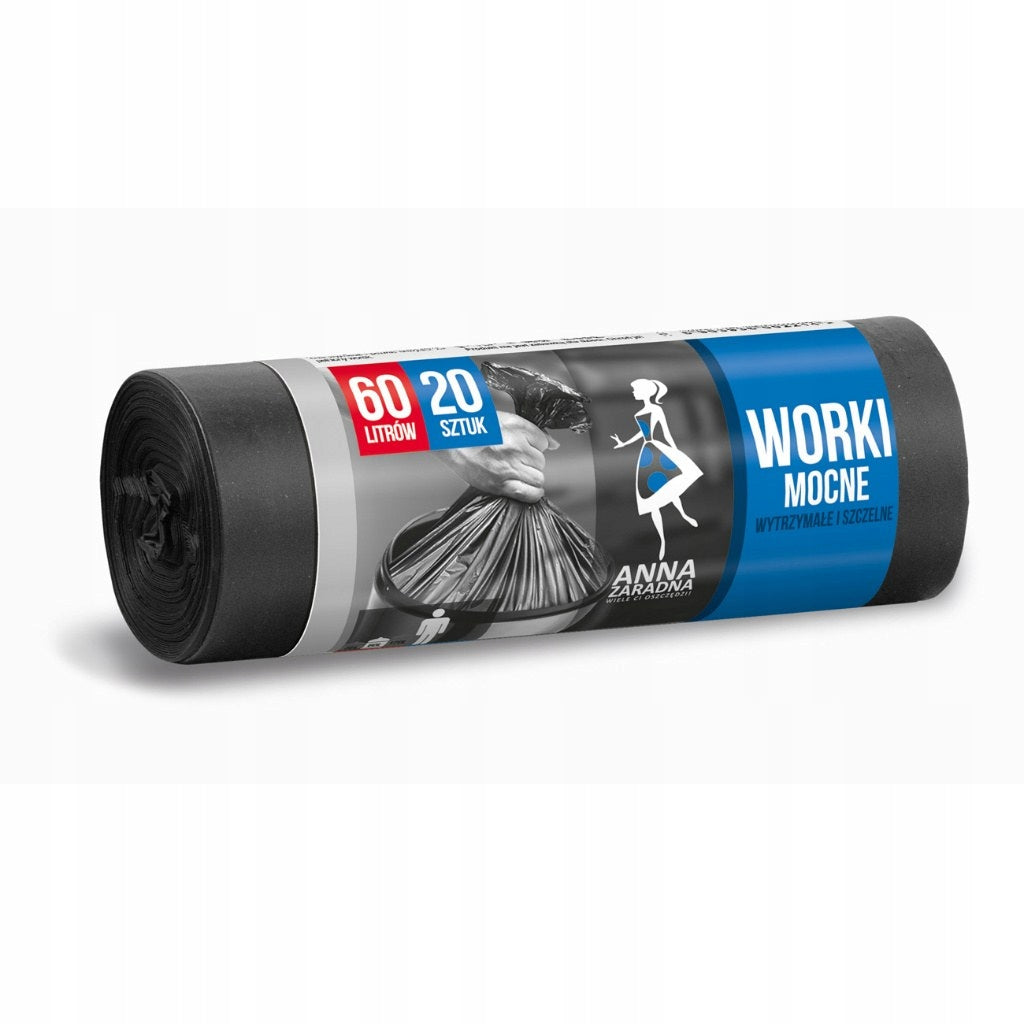 Worki na śmieci MOCNE 60L 20szt