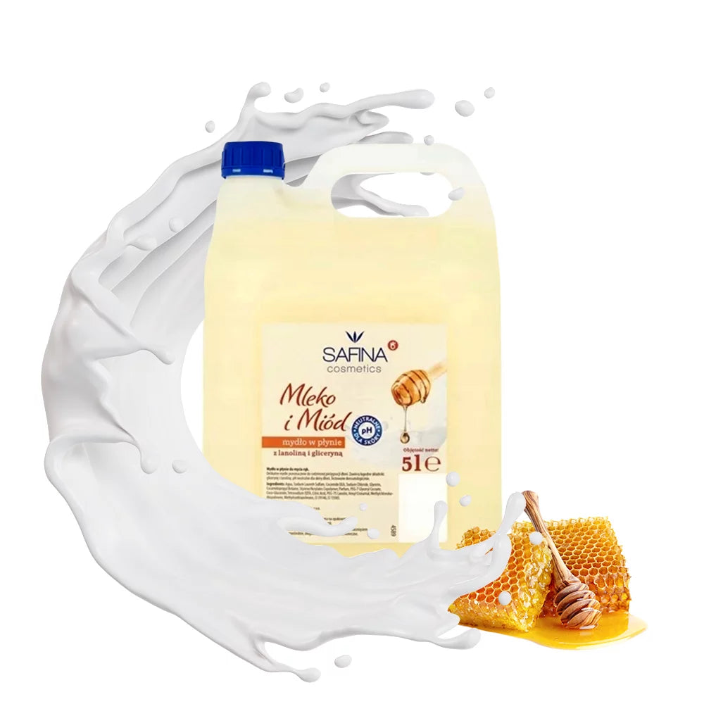 Mydło Safina mleko-miód w płynie 5 l