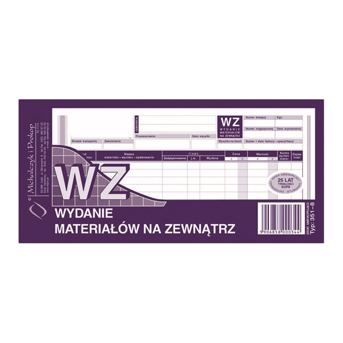 Michalczyk i Prokop Wz Wydanie Materiałów Na Zewnątrz 1/3 A4 351-8