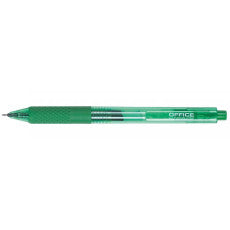 Długopis żelowy automatyczny OFFICE PRODUCTS zielony 0,25mm