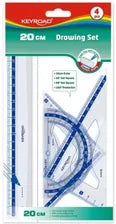 Zestaw Geometryczny Keyroad Plastikowy Bezbarwny