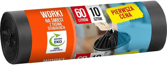 Anna Zaradna PC worki na śmieci LDPE 60L/10szt. czarne