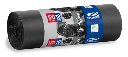 Worki na śmieci SUPERMOCNE 120L 10szt