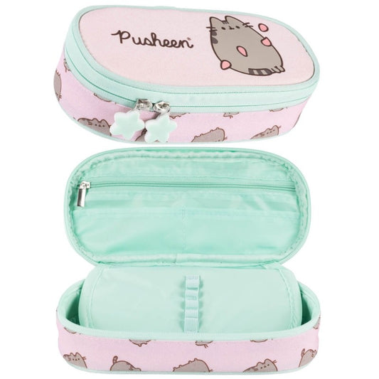 St. Majewski Piórnik saszetka z wewnętrzną klapką Pusheen pink