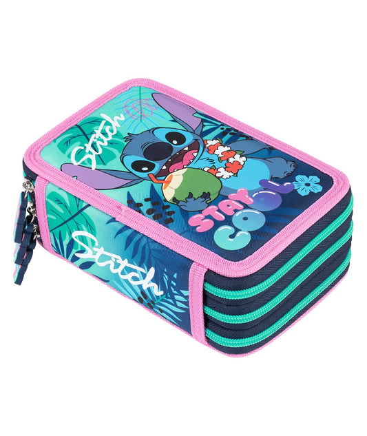 POTRÓJNY PIÓRNIK Z WYPOSAŻENIEM ST.MAJEWSKI STITCH STAY COOL