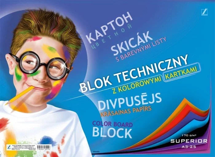 BLOK TECHNICZNY A4 KOLOR KRESKA 170G