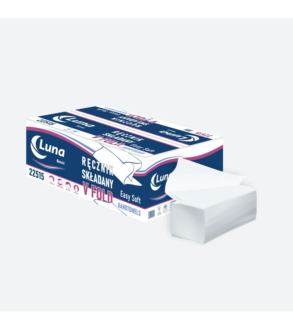 Ręcznik V FOLD a'3000 Luna Easy Soft 23x21 celuloza 2 warstwy